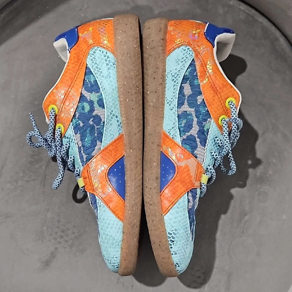 Desigual Orange and Blue Women's Sneakers - Picture 5 of 9
